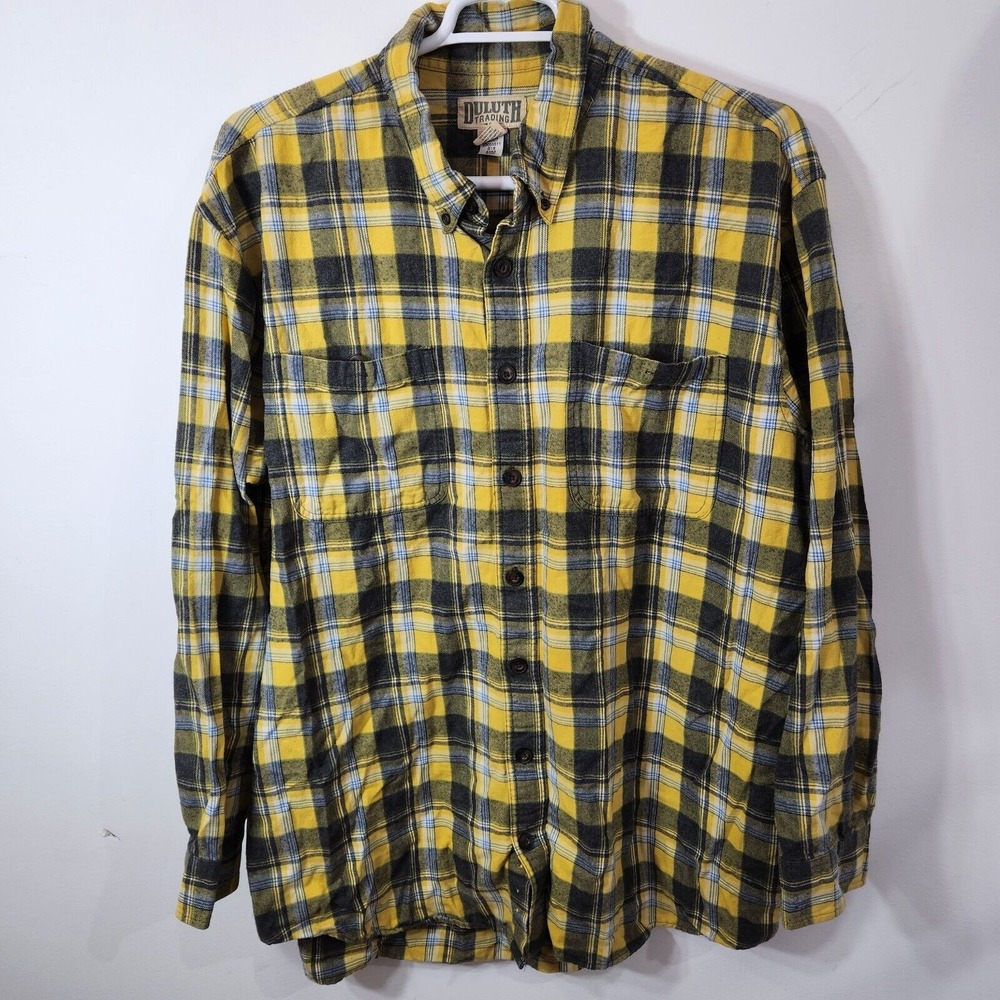 Duluth Men's 2XL Tall Multicolor Plaid Flannel Long-sleeved Button Down Shirt